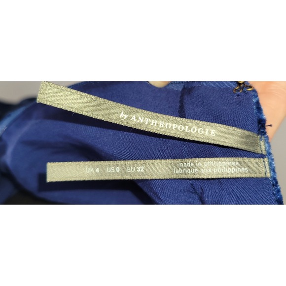 Anthropologie Sapphire Velvet Slip Midi Dress - Picture 8 of 8